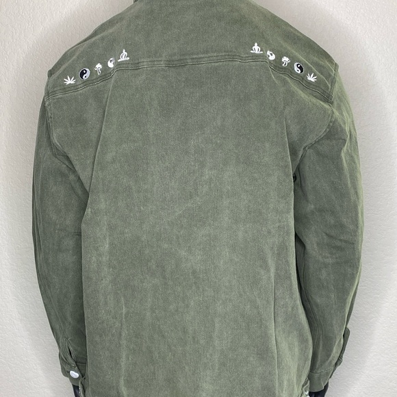 OTA Mi7itary Washed Denim Wellness Club Member Jacket Size XXL - Picture 4 of 14